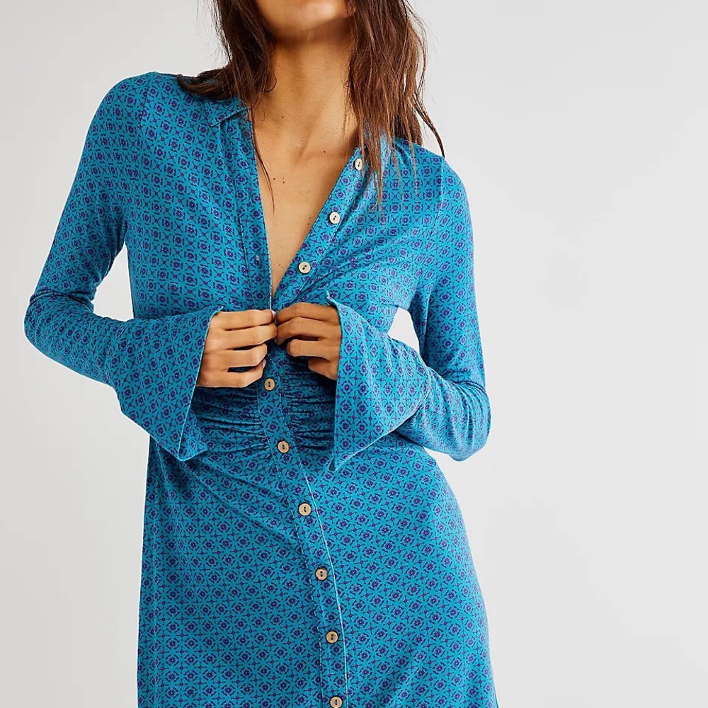 Free People Shayla Mini in Blue SZ XS NWT